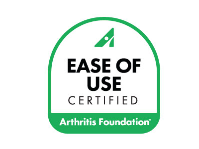 Ease of use certified Arthritis Foundation Logo