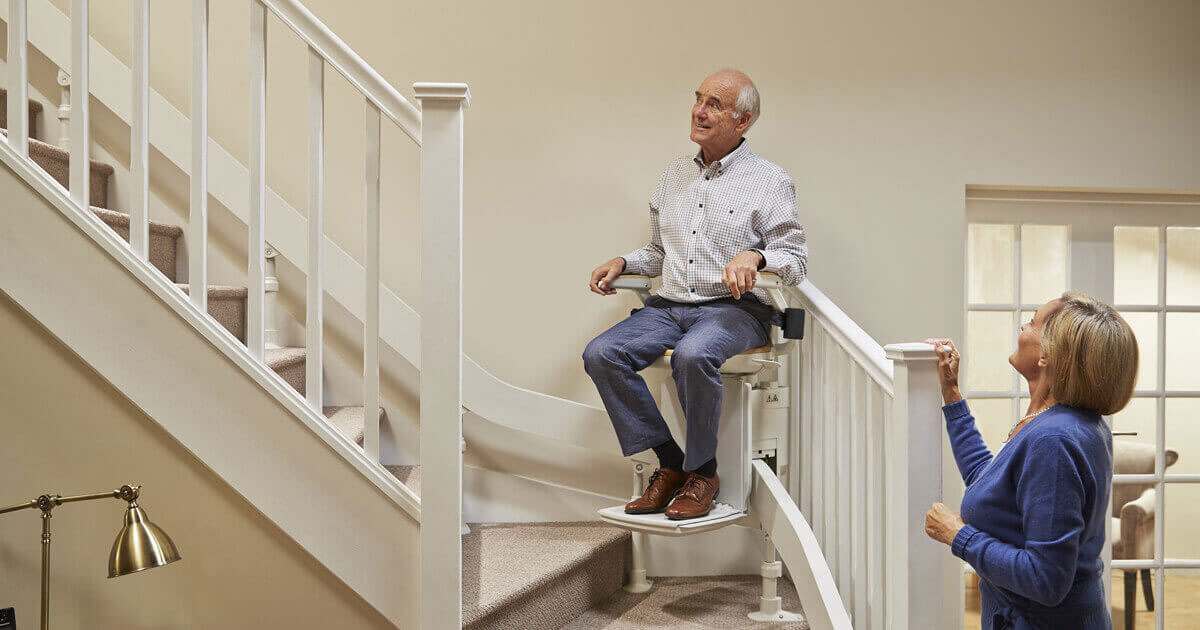 Acorn curved stairlift installation